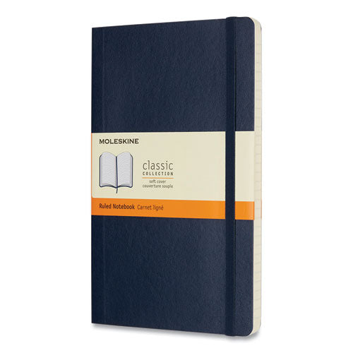 Classic Softcover Notebook, 1-Subject, Narrow Rule, Sapphire Blue Cover, (192) 8.25 x 5 Sheets-(HBGQP616B20)