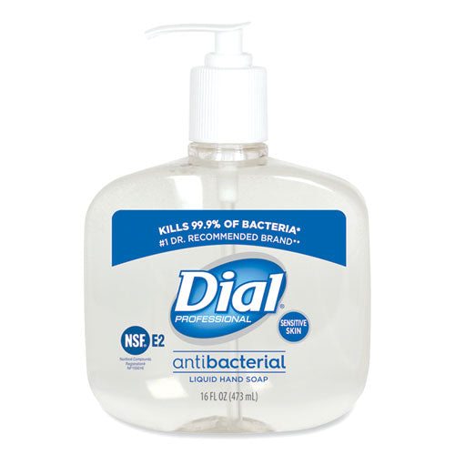 Antibacterial Liquid Hand Soap for Sensitive Skin, Floral, 16 oz Pump, 12/Carton-(DIA80784)