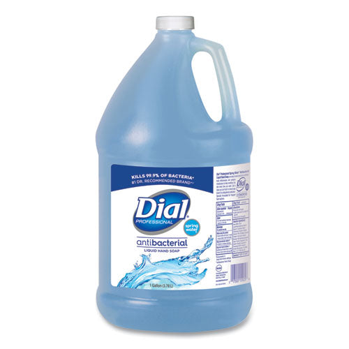 Antibacterial Liquid Hand Soap, Spring Water, 1 gal, 4/Carton-(DIA15926)
