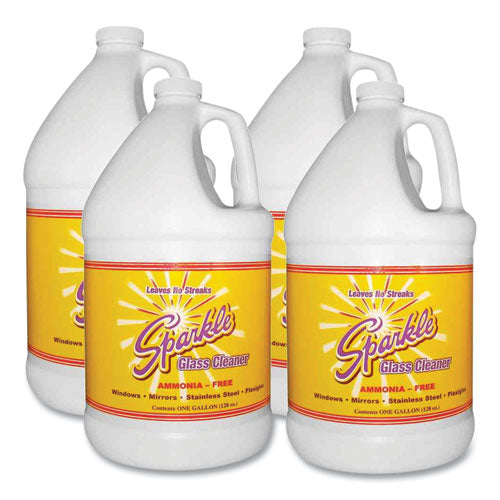 Glass Cleaner, 1 gal Bottle Refill, 4/Carton-(FUN20500CT)