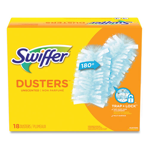 Dusters Refill, Fiber Bristle, Light Blue, 18/Box-(PGC99036BX)