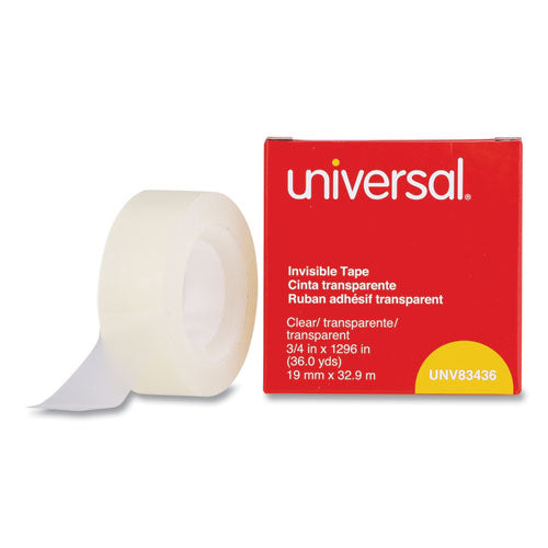 Invisible Tape, 1" Core, 0.75" x 36 yds, Clear-(UNV83436)