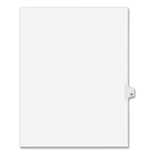 Preprinted Legal Exhibit Side Tab Index Dividers, Avery Style, 10-Tab, 16, 11 x 8.5, White, 25/Pack, (1016)-(AVE01016)