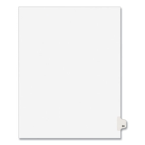 Preprinted Legal Exhibit Side Tab Index Dividers, Avery Style, 10-Tab, 24, 11 x 8.5, White, 25/Pack, (1024)-(AVE01024)