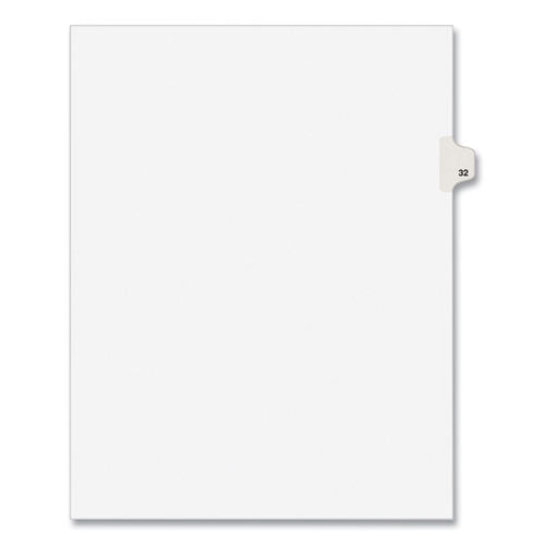 Preprinted Legal Exhibit Side Tab Index Dividers, Avery Style, 10-Tab, 32, 11 x 8.5, White, 25/Pack, (1032)-(AVE01032)