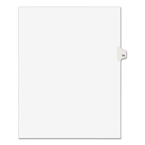 Preprinted Legal Exhibit Side Tab Index Dividers, Avery Style, 10-Tab, 59, 11 x 8.5, White, 25/Pack, (1059)-(AVE01059)