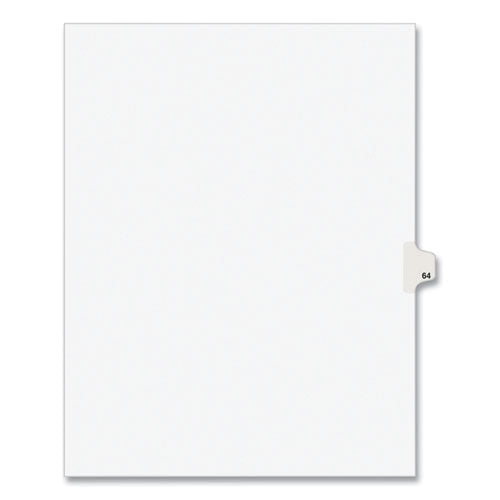 Preprinted Legal Exhibit Side Tab Index Dividers, Avery Style, 10-Tab, 64, 11 x 8.5, White, 25/Pack, (1064)-(AVE01064)