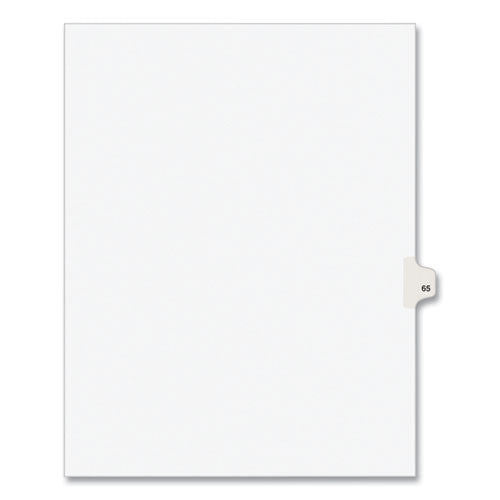Preprinted Legal Exhibit Side Tab Index Dividers, Avery Style, 10-Tab, 65, 11 x 8.5, White, 25/Pack, (1065)-(AVE01065)