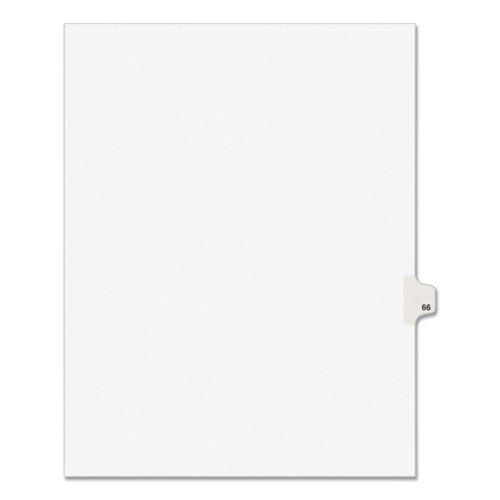 Preprinted Legal Exhibit Side Tab Index Dividers, Avery Style, 10-Tab, 66, 11 x 8.5, White, 25/Pack, (1066)-(AVE01066)