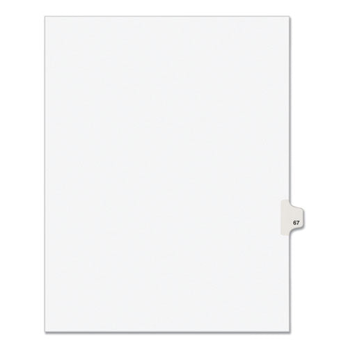 Preprinted Legal Exhibit Side Tab Index Dividers, Avery Style, 10-Tab, 67, 11 x 8.5, White, 25/Pack, (1067)-(AVE01067)