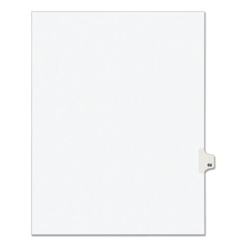 Preprinted Legal Exhibit Side Tab Index Dividers, Avery Style, 10-Tab, 68, 11 x 8.5, White, 25/Pack, (1068)-(AVE01068)