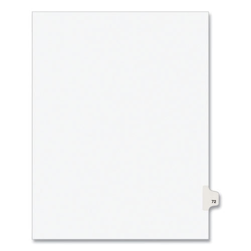 Preprinted Legal Exhibit Side Tab Index Dividers, Avery Style, 10-Tab, 72, 11 x 8.5, White, 25/Pack, (1072)-(AVE01072)