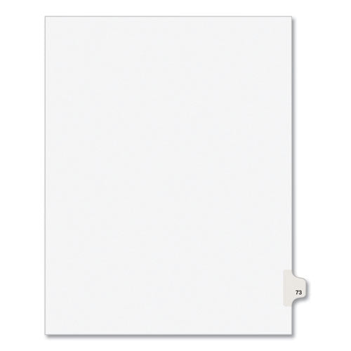 Preprinted Legal Exhibit Side Tab Index Dividers, Avery Style, 10-Tab, 73, 11 x 8.5, White, 25/Pack, (1073)-(AVE01073)
