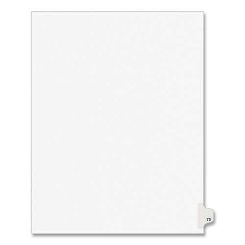 Preprinted Legal Exhibit Side Tab Index Dividers, Avery Style, 10-Tab, 75, 11 x 8.5, White, 25/Pack, (1075)-(AVE01075)