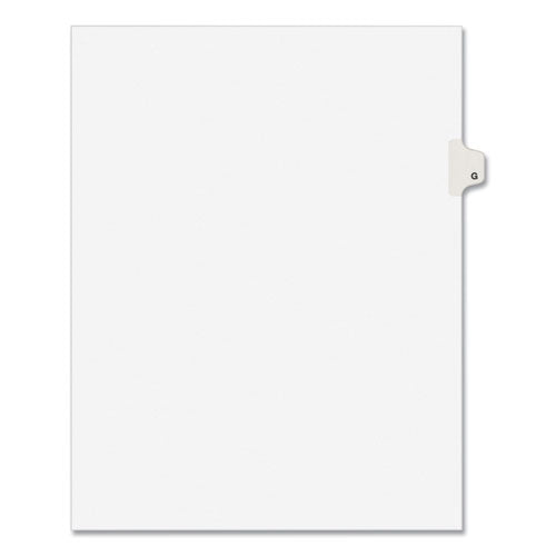 Preprinted Legal Exhibit Side Tab Index Dividers, Avery Style, 26-Tab, G, 11 x 8.5, White, 25/Pack, (1407)-(AVE01407)
