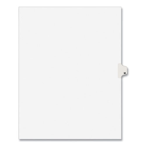 Preprinted Legal Exhibit Side Tab Index Dividers, Avery Style, 26-Tab, M, 11 x 8.5, White, 25/Pack, (1413)-(AVE01413)