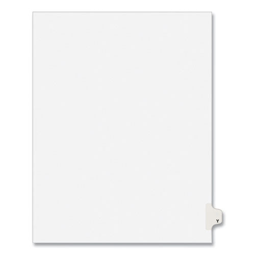 Preprinted Legal Exhibit Side Tab Index Dividers, Avery Style, 26-Tab, Y, 11 x 8.5, White, 25/Pack, (1425)-(AVE01425)