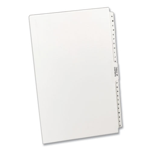 Preprinted Legal Exhibit Side Tab Index Dividers, Avery Style, 27-Tab, A to Z, 14 x 8.5, White, 1 Set-(AVE11375)