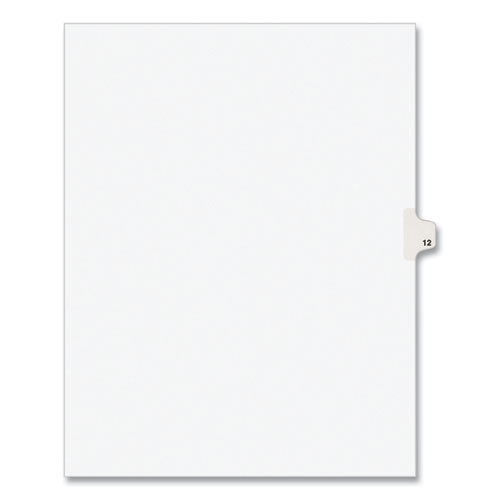 Preprinted Legal Exhibit Side Tab Index Dividers, Avery Style, 10-Tab, 12, 11 x 8.5, White, 25/Pack-(AVE11922)