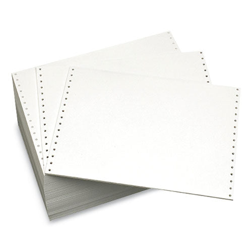 Continuous Feed Computer Paper, 1-Part, 18 lb Bond Weight, 8.5 x 12, White, 4,000/Carton-(DMR120028)