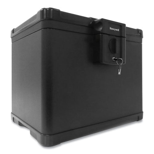Molded Fire and Water File Chest, 16 x 12.6 x 13, 0.6 cu ft, Black-(HWL1536)