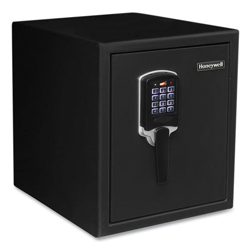 Digital Security Steel Fire and Waterproof Safe with Keypad and Key Lock, 14.6 x 20.2 x 17.7, 0.9 cu ft, Black-(HWL2605)