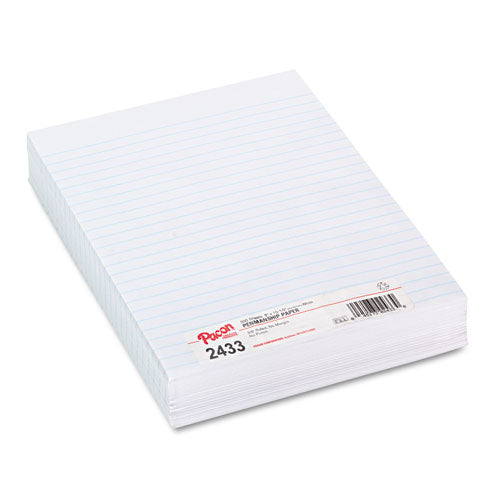 Composition Paper, 8 x 10.5, Wide/Legal Rule, 500/Pack-(PAC2433)