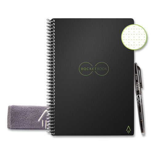 Core Smart Notebook, Dotted Rule, Black Cover, (18) 8.8 x 6 Sheets-(RKBERCAFR)
