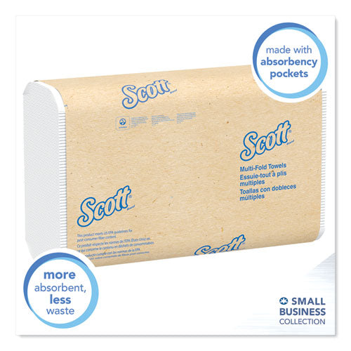 Multi-Fold Towels, Absorbency Pockets, 1-Ply, 9.2 x 9.4, White, 250 Sheets/Pack-(KCC03650)