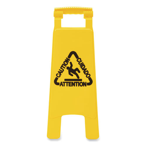 Site Safety Wet Floor Sign, 2-Sided, 10 x 2 x 26, Yellow-(BWK26FLOORSIGN)