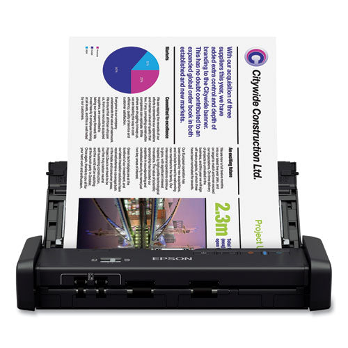 DS-320 Portable Duplex Document Scanner, 1200 dpi Optical Resolution, 20-Sheet Duplex Auto Document Feeder-(EPSB11B243201)