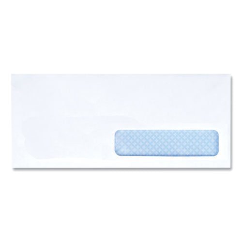 Open-Side Security Tint Business Envelope, 1 Window, #10, Commercial Flap, Gummed Closure, 4.13 x 9.5, White, 500/Box-(UNV35215)