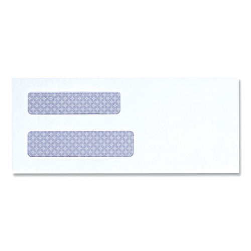 Double Window Business Envelope, #8 5/8, Square Flap, Gummed Closure, 3.63 x 8.88, White, 500/Box-(UNV35213)