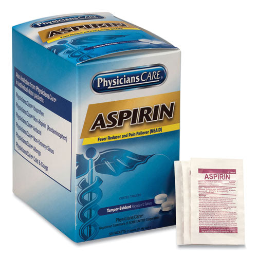 Aspirin Medication, Two-Pack, 50 Packs/Box-(ACM90014)