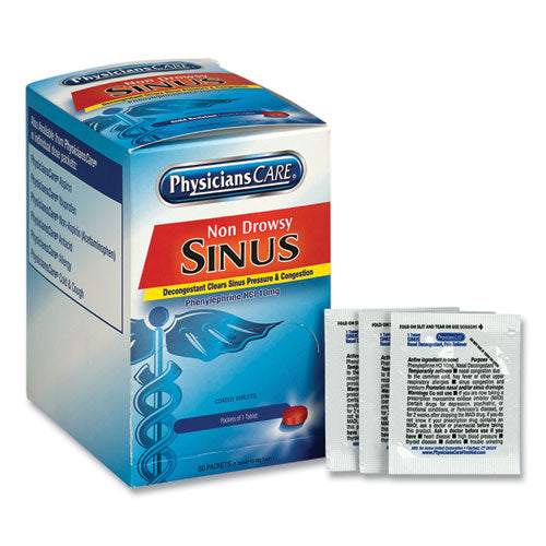Sinus Decongestant Congestion Medication, One Tablet/Pack, 50 Packs/Box-(ACM90087)