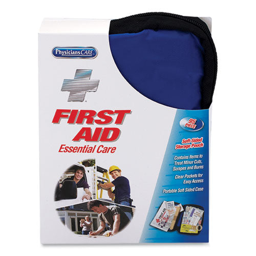 Soft-Sided First Aid Kit for up to 10 People, 95 Pieces, Soft Fabric Case-(FAO90166)