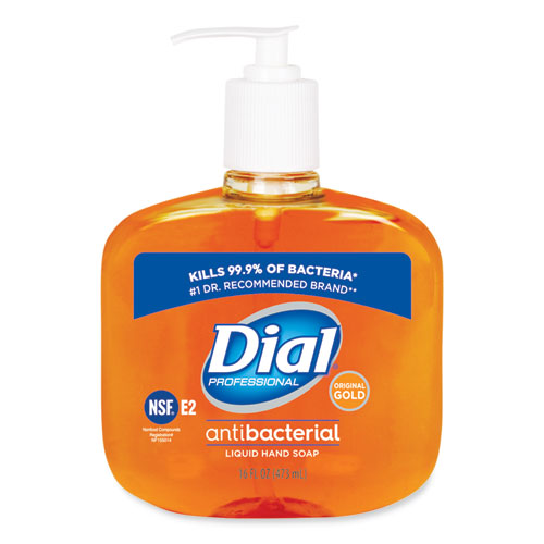 Gold Antibacterial Liquid Hand Soap, Floral, 16 oz Pump, 12/Carton-(DIA80790CT)