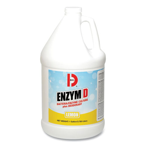 Enzym D Digester Liquid Deodorant, Lemon, 1 gal Bottle, 4/Carton-(BGD1500)