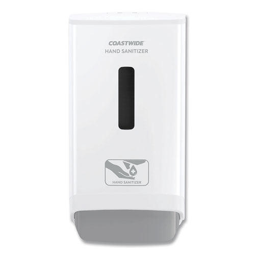 J-Series Wall-Mounted Manual Hand Sanitizer Dispenser, 1,200 mL, 6.12 x 4.11 x 11.5, White-(CWZJMHW)