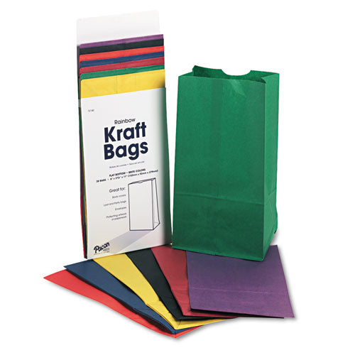 Rainbow Bags, 6" x 11", Assorted Bright, 28/Pack-(PAC0072140)