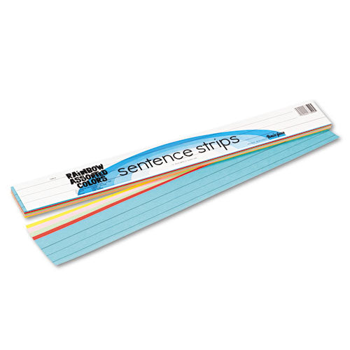 Sentence Strips, 24 x 3, Lightweight, Assorted Colors, 100/Pack-(PAC73400)