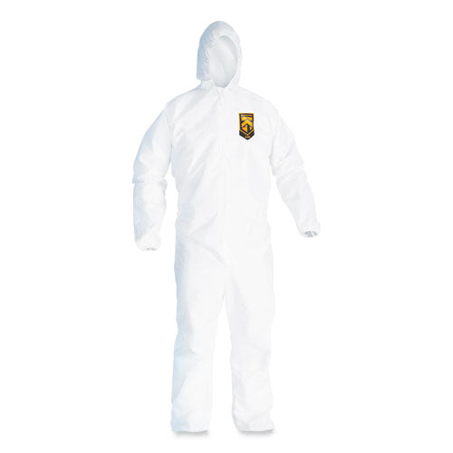 A20 Breathable Particle Protection Coveralls, Elastic Back, Hood, Medium, White, 24/Carton-(KCC49112)