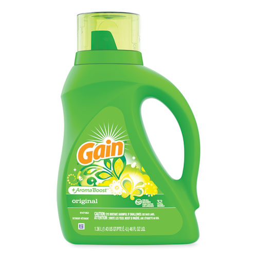 Liquid Laundry Detergent, Gain Original Scent, 46 oz Bottle, 6/Carton-(PGC55861)