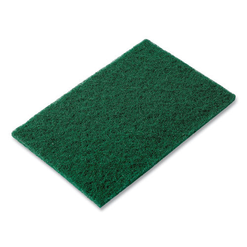 Medium-Duty Scouring Pad, 6 x 9, Green, 10 Pads/Pack, 6 Packs/Carton-(RPPS960)