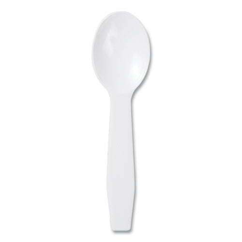 Polystyrene Taster Spoons, White, 3000/Carton-(RPPRTS3000)