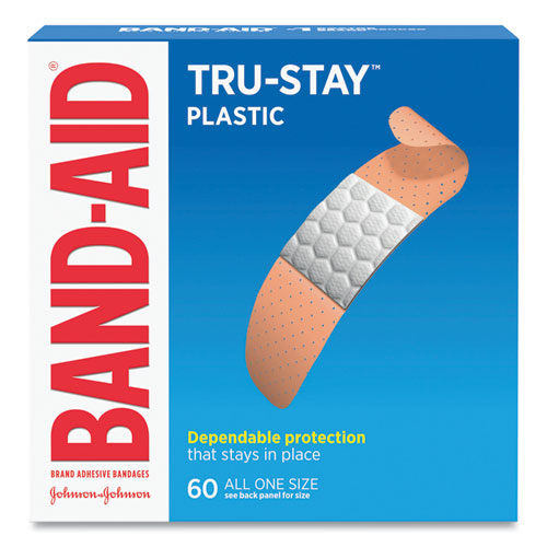 Plastic Adhesive Bandages, 0.75 x 3, 60/Box-(JOJ100563500)
