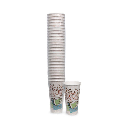 PerfecTouch Paper Hot Cups, 20 oz, Coffee Haze Design, 25/Pack-(DXE5320CDPK)
