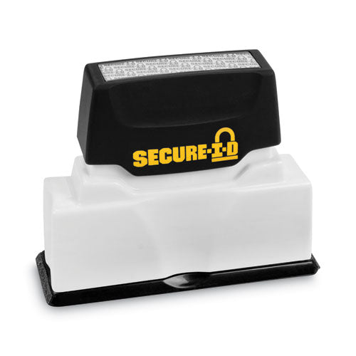 Secure-I-D Security Stamp, Obscures Area 2.5 x 0.31, Black-(COS034590)