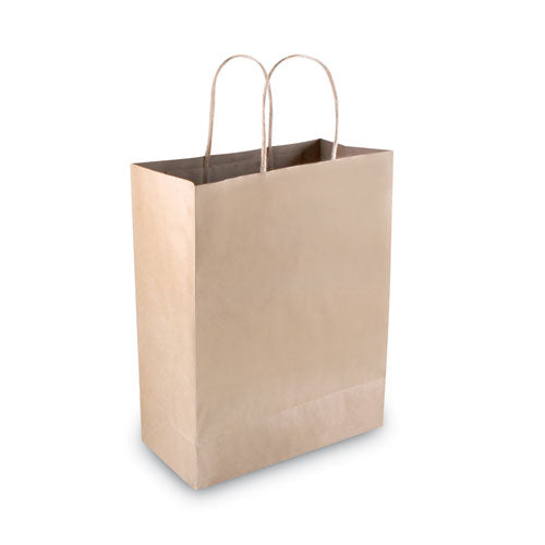 Premium Shopping Bag, 10" x 4.5" x 13", Brown Kraft, 50/Box-(COS091565)