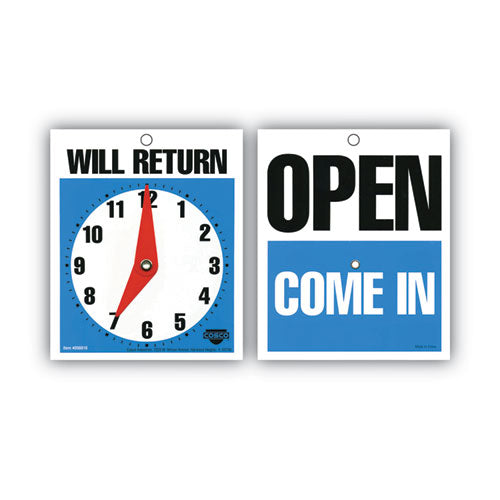 Will Return Later Sign, 5 x 6, Blue-(COS098010)